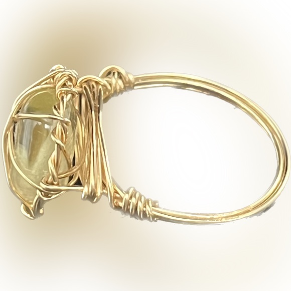 wire ring with citrine stone size 5 - Picture 4 of 14